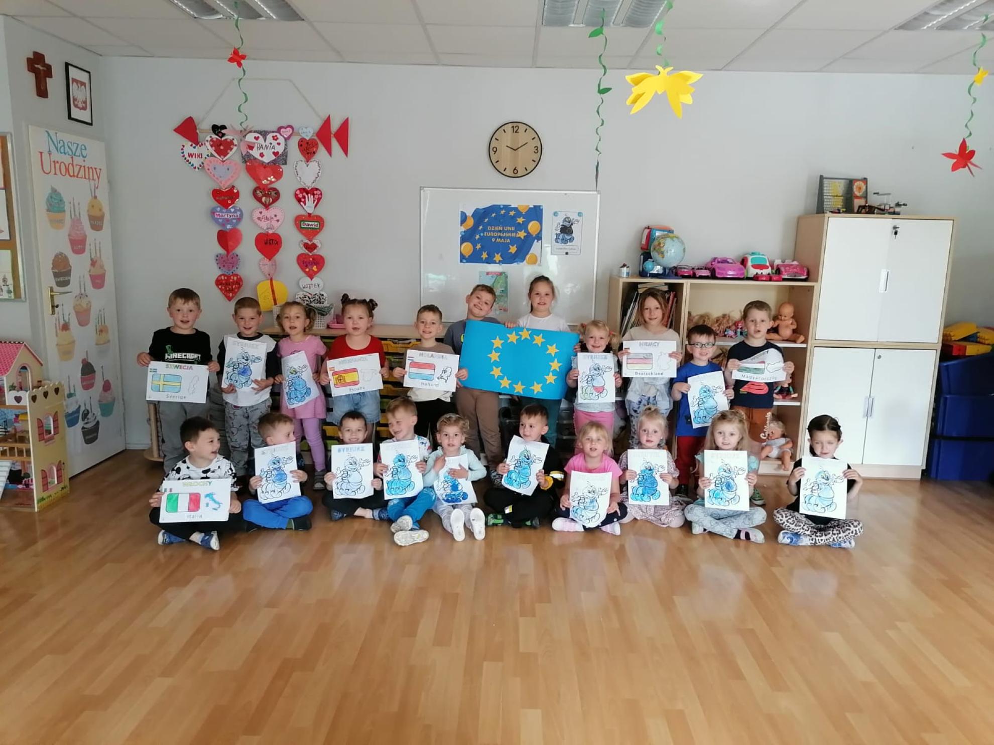 Dzień Unii Europejskiej w przedszkolu w Szonowicach.