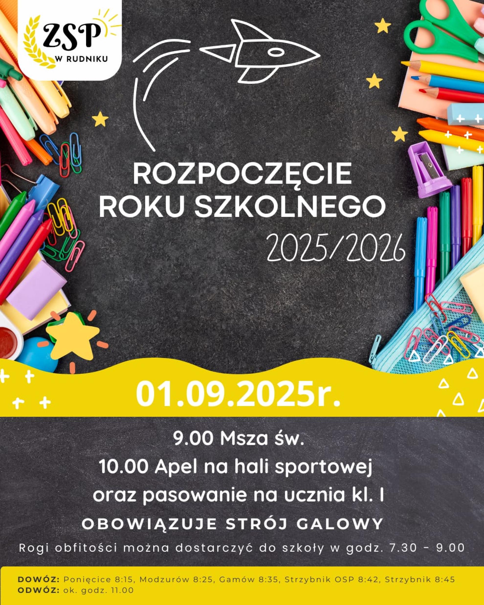 ROZPOCZĘCIE ROKU SZKOLNEGO