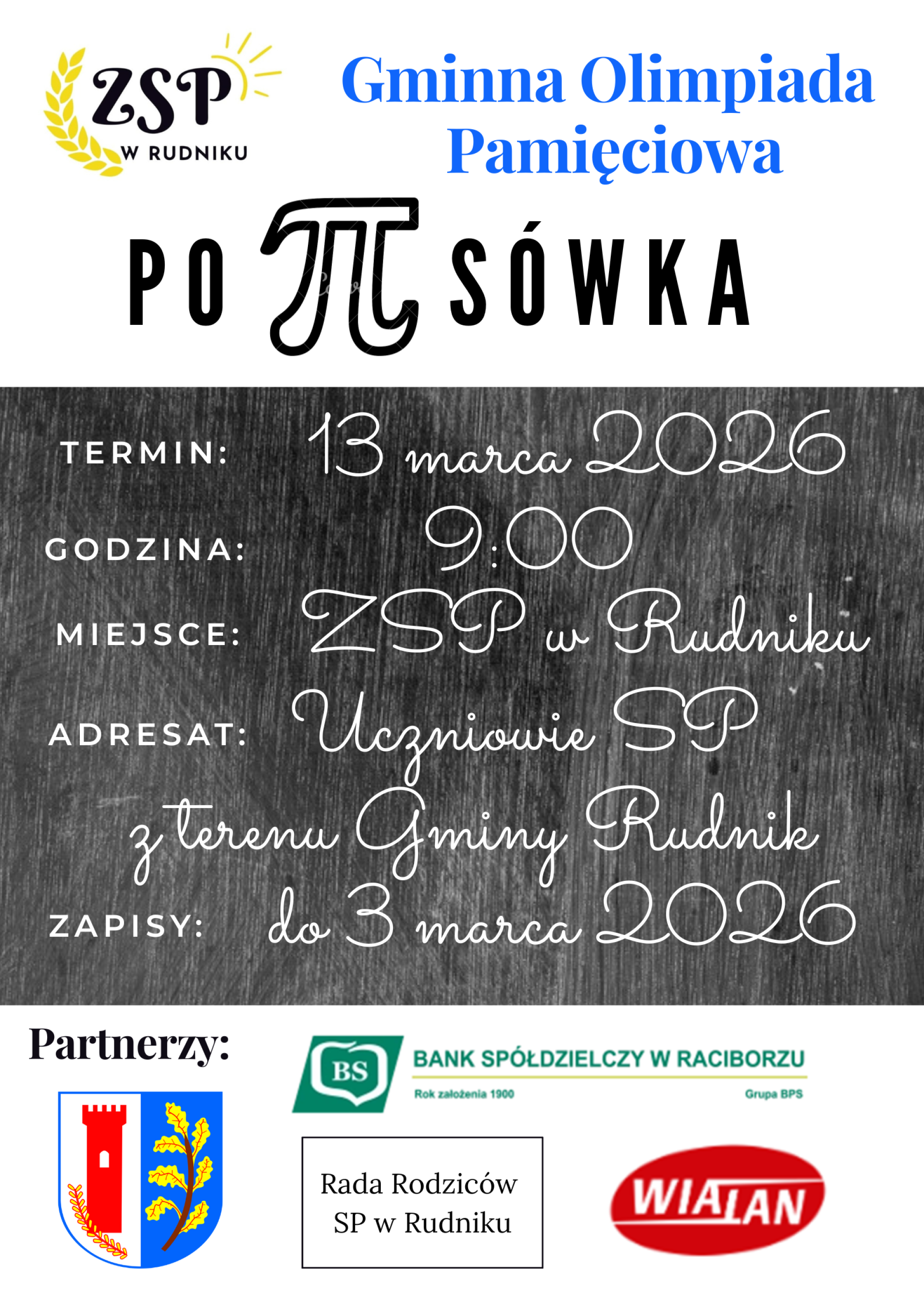  Zapraszamy na Gminną Olimpiadę Pamięciową