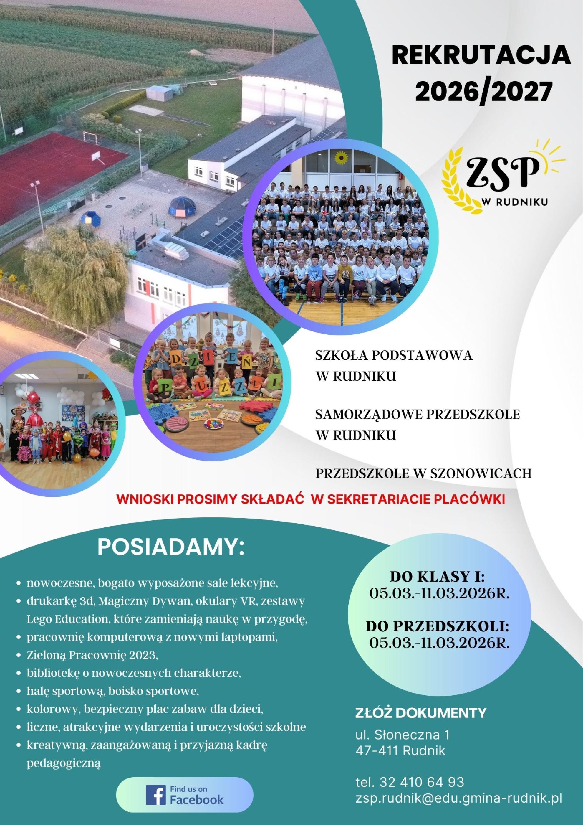 REKRUTACJA do szkoły i przedszkoli