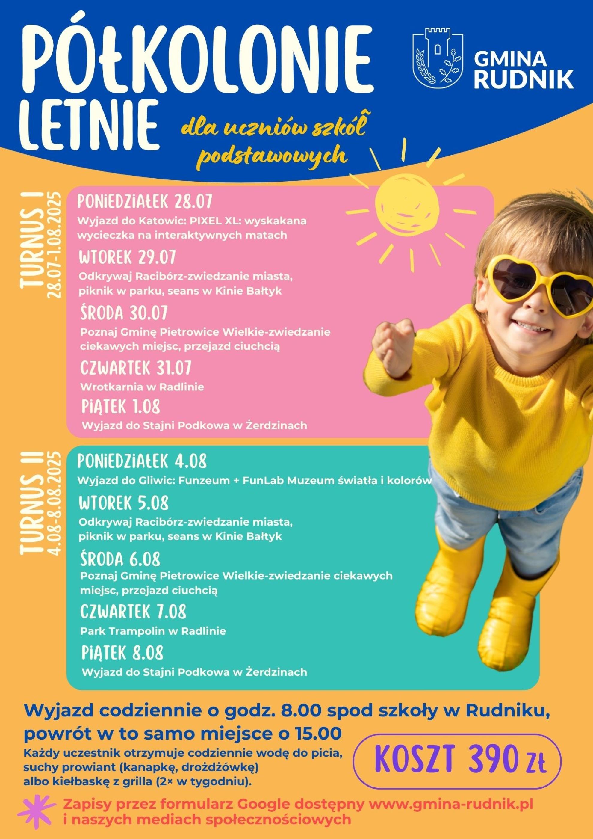 INFORMACJA O PÓŁKOLONIACH