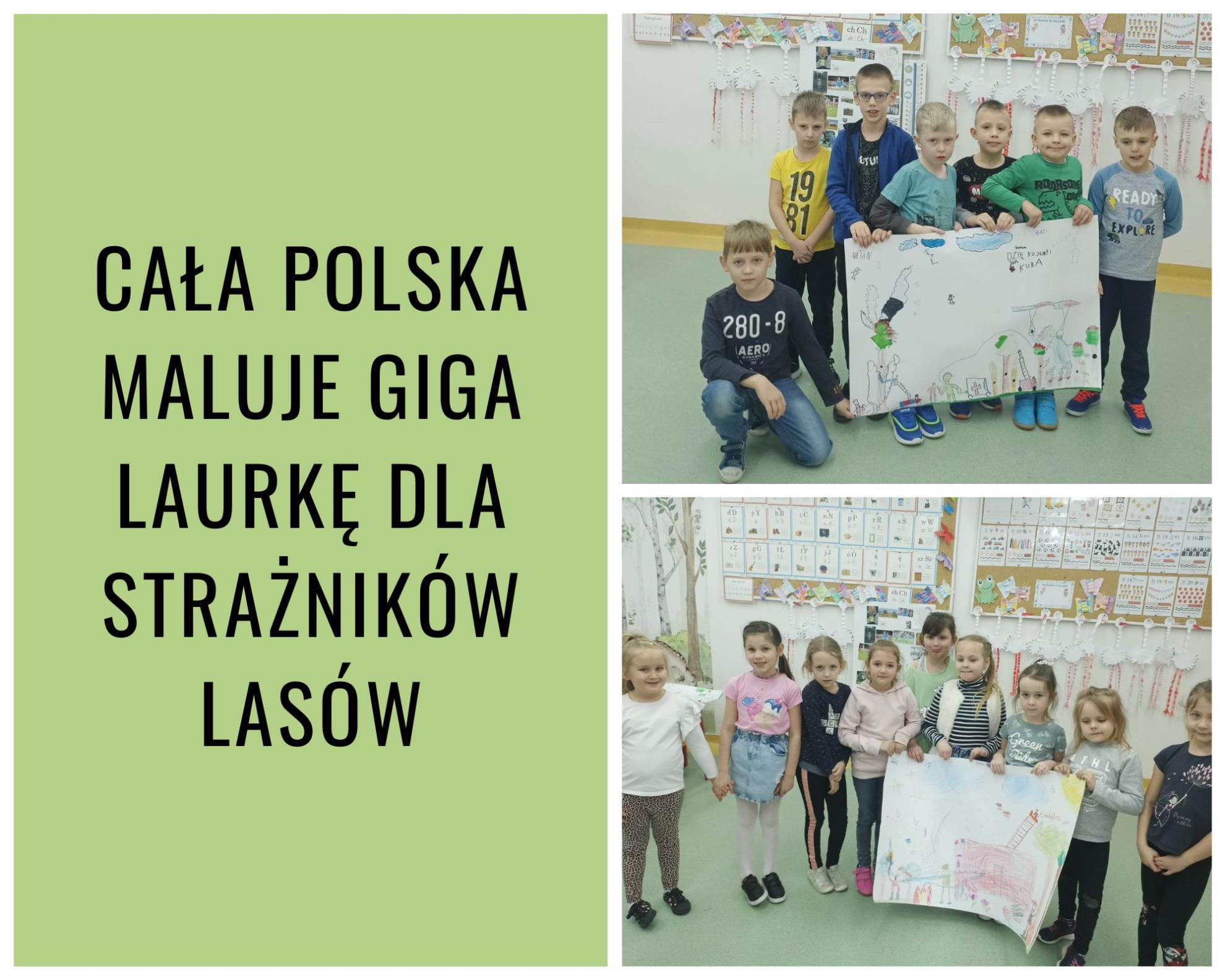 Cała Polska maluje Giga Laurkę dla Strażników Lasów