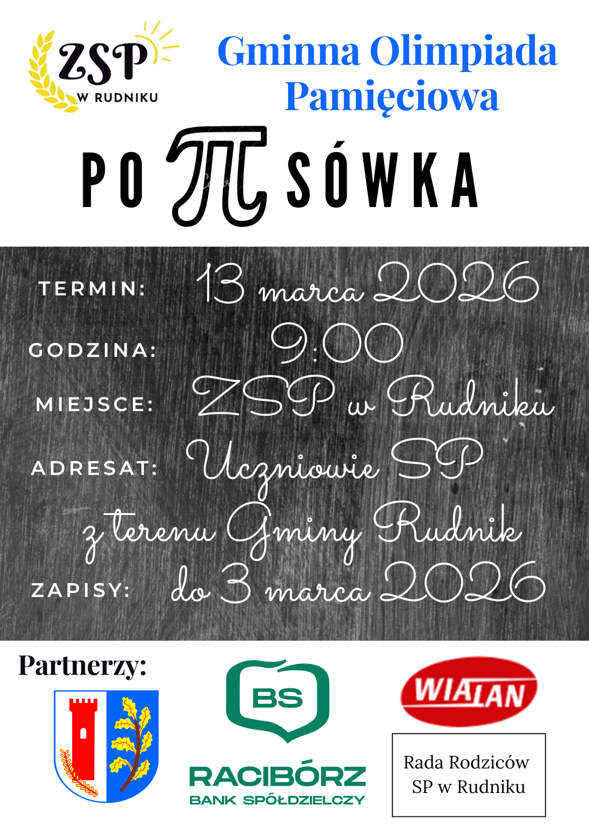  Zapraszamy na Gminną Olimpiadę Pamięciową