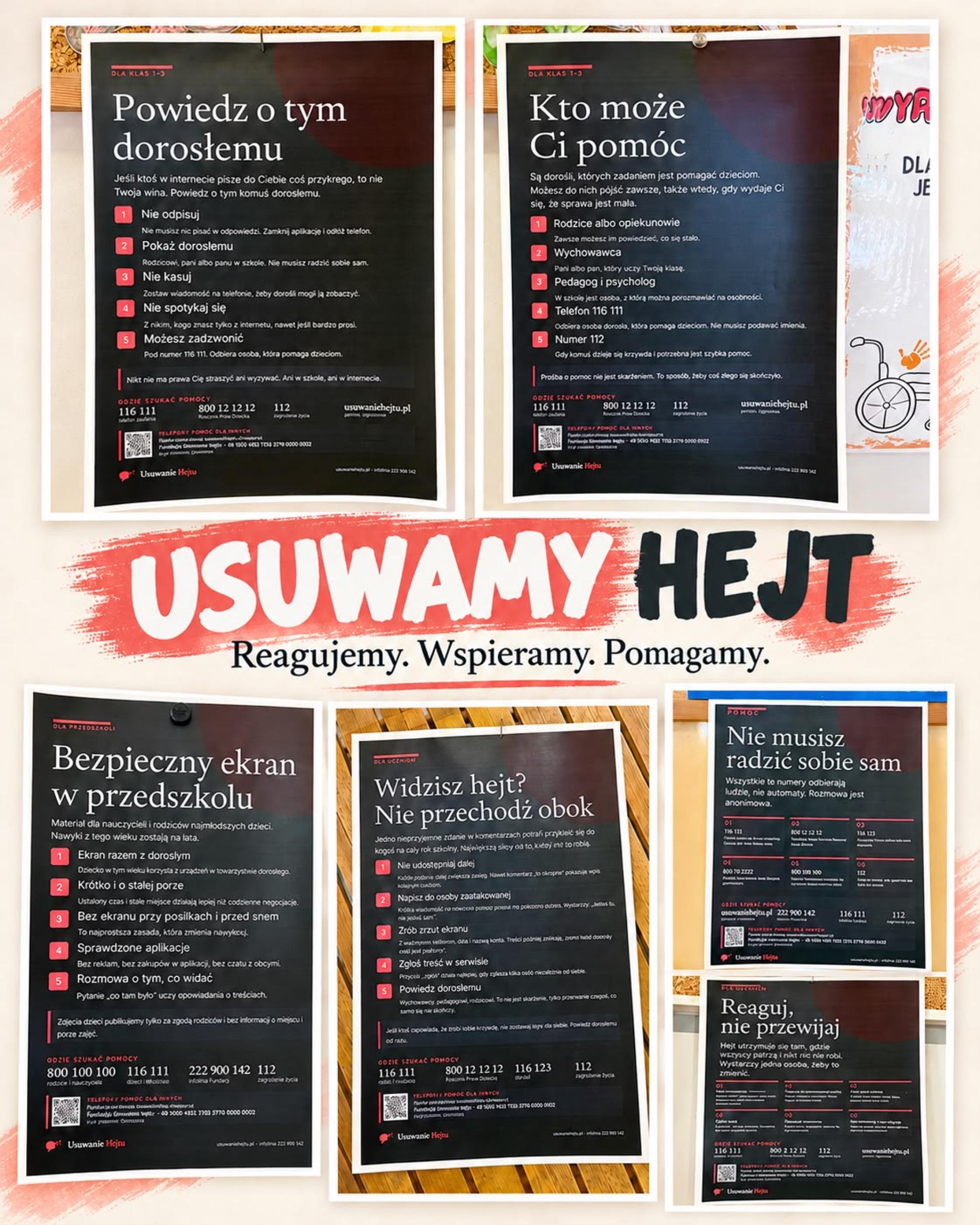 Usuwamy hejt – reagujemy, wspieramy, pomagamy!